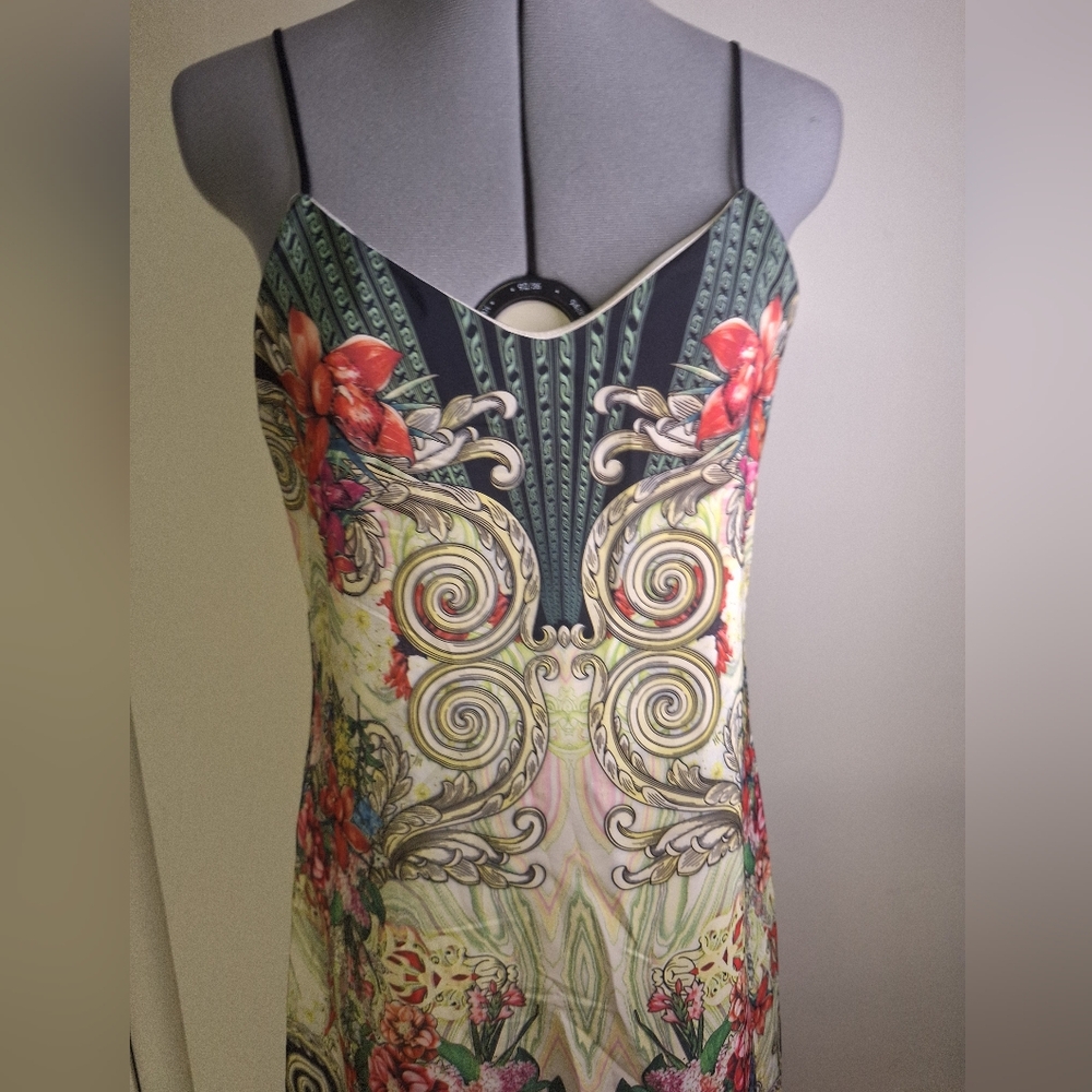 Nylon Apparel Floral Patterned Mini Dress Size XS